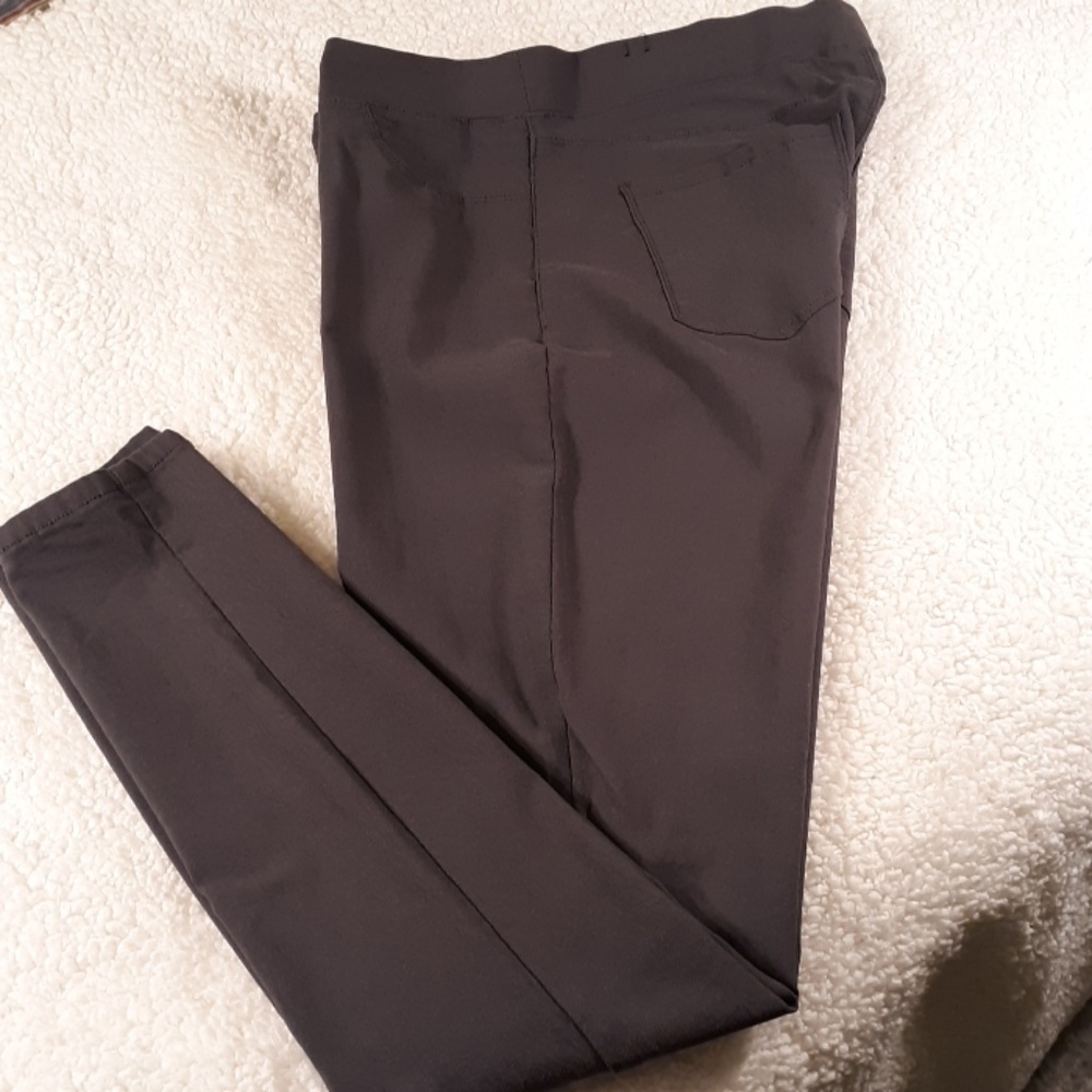 TWO PAIRS Jeggings Sz Large Gray and Brown